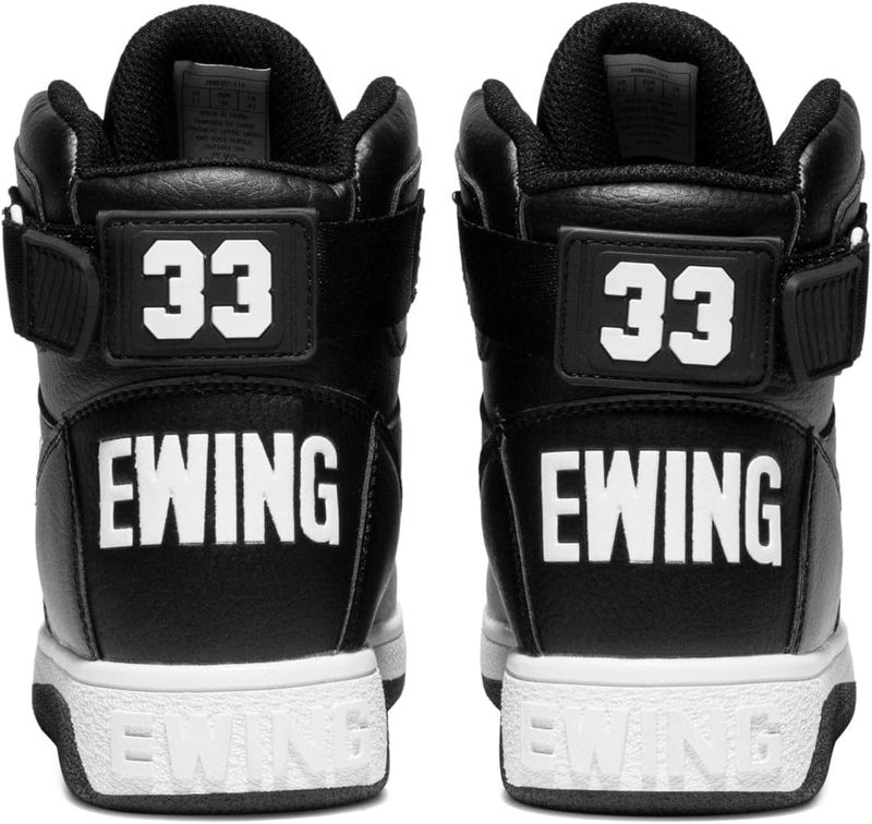 Ewing Store Patrick Athletics Kids Grade-School 33 HI Rebound Black/White 3RBE001-113 - Image 3